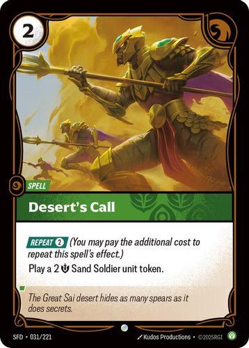 |RB02|[SFD-031/221](C) Desert's Call {Foil}