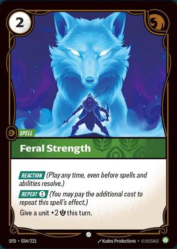 |RB02|[SFD-034/221](C) Feral Strength {Foil}