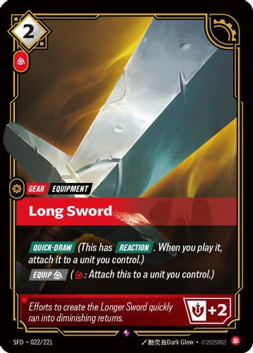 |RB02|[SFD-022/221](R) Long Sword {Foil}