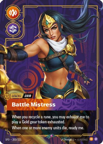 |RB02|[SFD-203/221](R) Sivir - Battle Mistress {Foil}