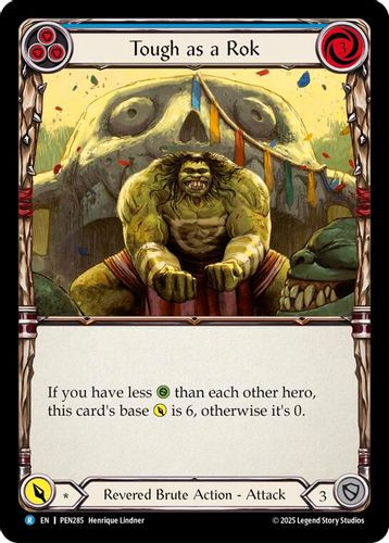 [FAB19 1st][PEN-285](R) Tough As A Rok (Blue)