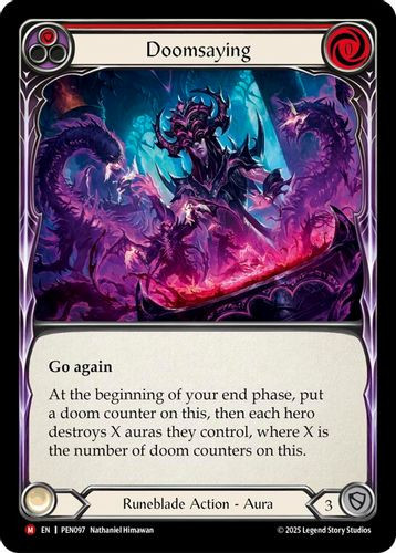 [FAB19 1st][PEN-097](M) Doomsaying (Red)