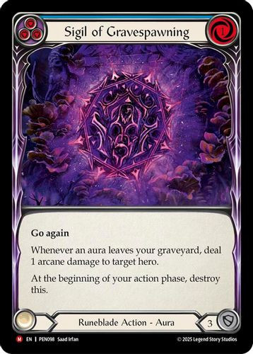 [FAB19 1st][PEN-098](M) Sigil Of Gravespawning (Blue)