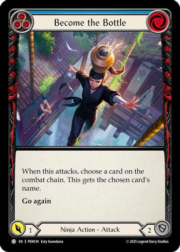 [FAB19 1st][PEN-039](C) Become The Bottle (Blue) (Rainbow Foil)