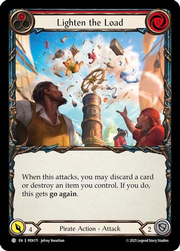 [FAB19 1st][PEN-171](C) Lighten The Load (Red) (Rainbow Foil)