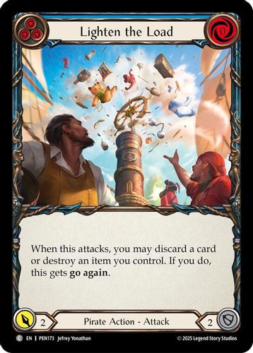 [FAB19 1st][PEN-173](C) Lighten The Load (Blue) (Rainbow Foil)