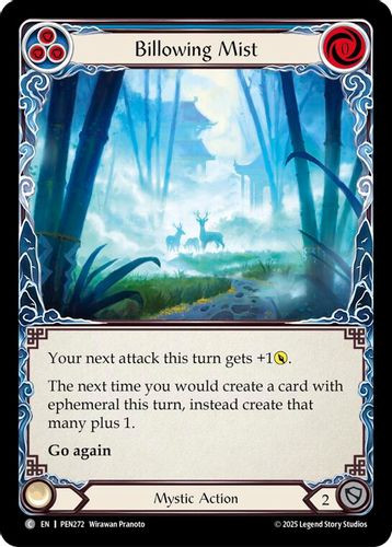[FAB19 1st][PEN-272](C) Billowing Mist (Blue) (Rainbow Foil)