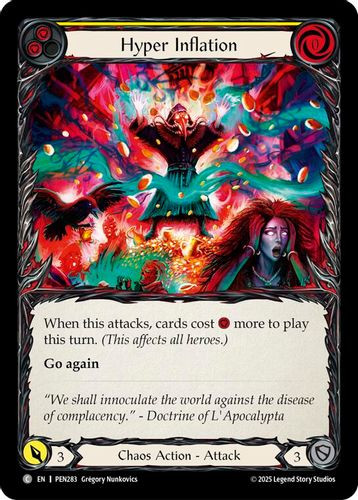 [FAB19 1st][PEN-283](C) Hyper Inflation (Yellow) (Rainbow Foil)