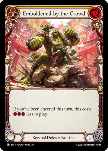 [FAB19 1st][PEN-290](R) Emboldened By The Crowd (Yellow) (Rainbow Foil)