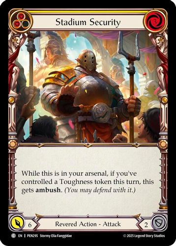 [FAB19 1st][PEN-295](C) Stadium Security (Yellow) (Rainbow Foil)