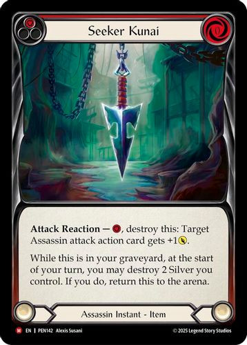 [FAB19 1st][PEN-142](M) Seeker Kunai (Red) (Rainbow Foil)
