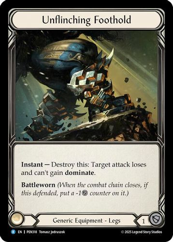 [FAB19 1st][PEN-318](R) Unflinching Foothold (Cold Foil)