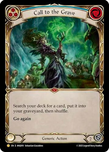 [FAB 1st][ANQ-019](GD) Call To The Grave (Blue) (Cold Foil)