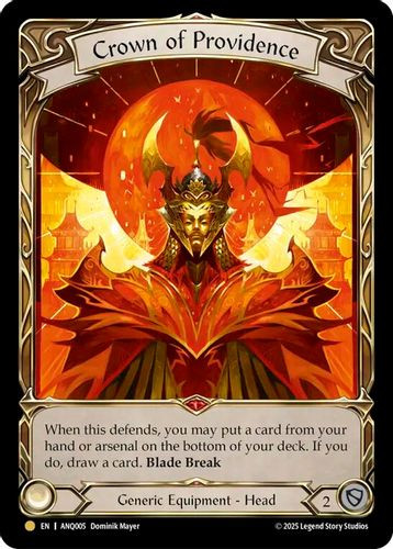 [FAB 1st][ANQ-005](L) Crown of Providence (Rainbow Foil)