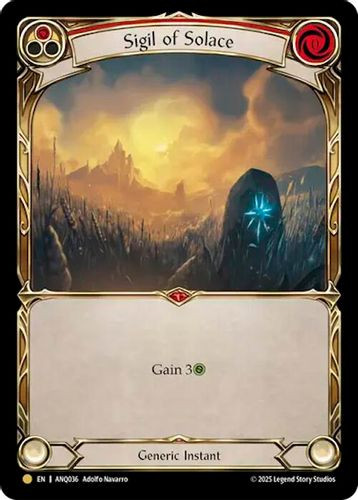 [FAB 1st][ANQ-036](GD) Sigil Of Solace (Red)