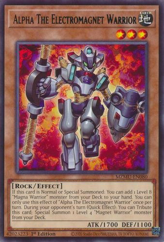 [MZMU-EN080] Alpha The Electromagnet Warrior (Rare)<1st>