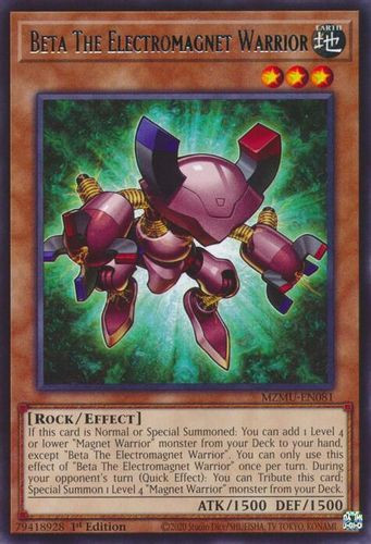 [MZMU-EN081] Beta The Electromagnet Warrior (Rare)<1st>
