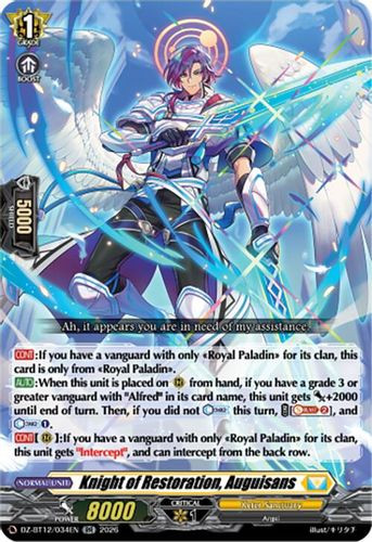 [DZ-BT12/034EN](RR) Knight of Restoration, Auguisans