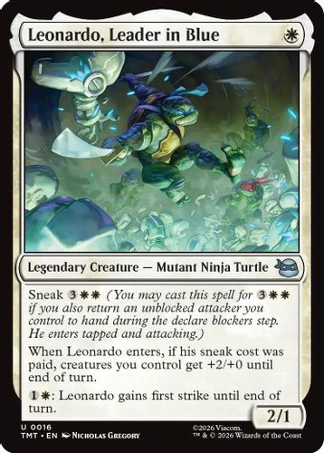[TMT-0016](U) Leonardo, Leader in Blue (Foil)