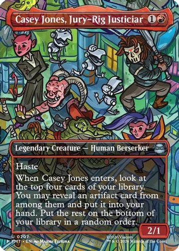 [TMT-0207](U) Casey Jones, Jury-Rig Justiciar (Borderless) (Foil)