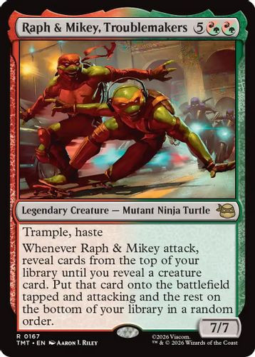 [TMT-0167](R) Raph & Mikey, Troublemakers (Foil)