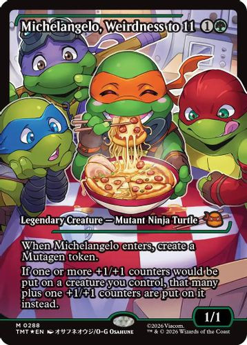 [TMT-0288](M) Michelangelo, Weirdness to 11 (Showcase) (Foil)