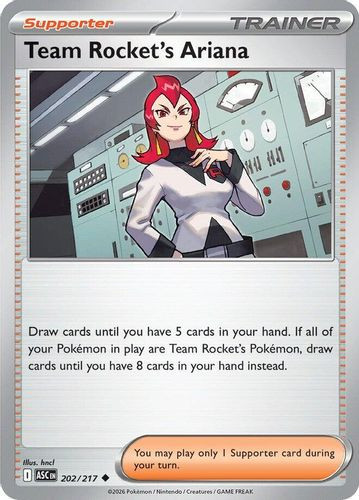 |ME02A|[ASC-202/217](UC) Team Rocket's Ariana {Reverse Holo}