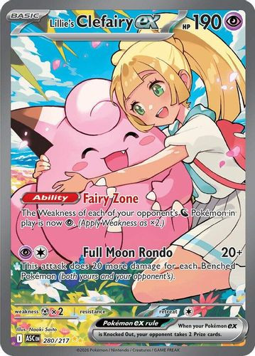 |ME02A|[ASC-280/217](GRR) Lillie's Clefairy ex {Holo}