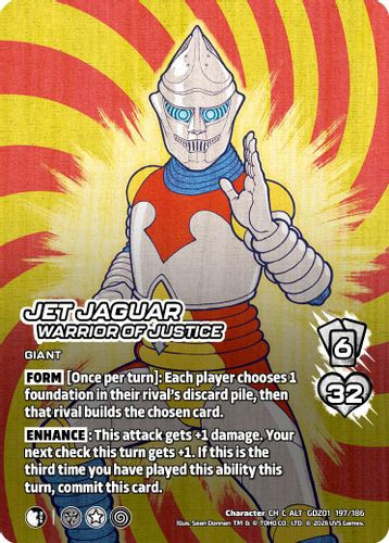 [GDZ01-197/186](CH-C-ALT) Jet Jaguar, Warrior of Justice (Alternate Art) (Foil)