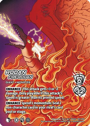 [GDZ01-201/186](CH-C-ALT) Rodan, Fire Rodan (Alternate Art) (Foil)