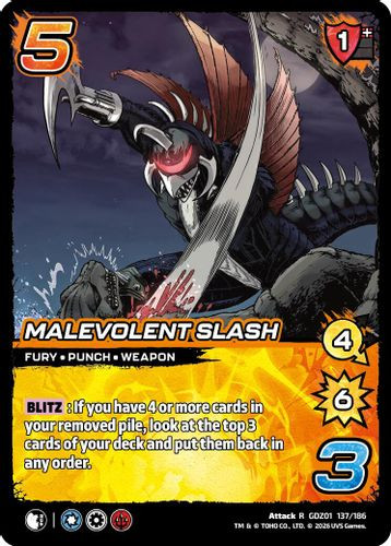 [GDZ01-137/186](R) Malevolent Slash (Foil)