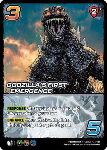 [GDZ01-177/186](R) Godzilla's First Emergence (Foil)