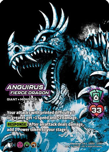 [GDZ01-001/186](CH-C) Anguirus, Fierce Dragon