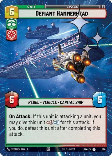 [07-LAW-EN-0564](U) Defiant Hammerhead (Hyperspace) (Foil)