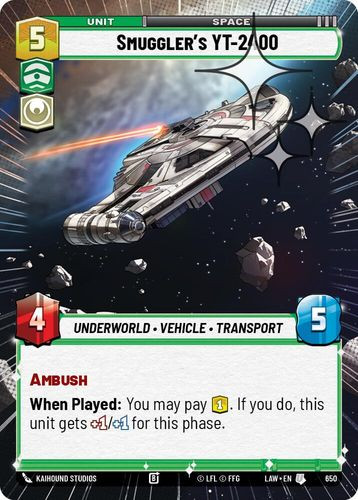 [07-LAW-EN-0650](U) Smuggler's YT-2400 (Hyperspace) (Foil)