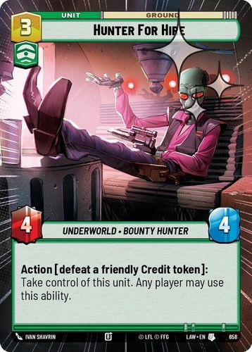 [07-LAW-EN-0658](U) Hunter for Hire (Hyperspace) (Foil)