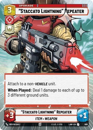 [07-LAW-EN-0689](U) Staccato Lightning Repeater (Hyperspace) (Foil)