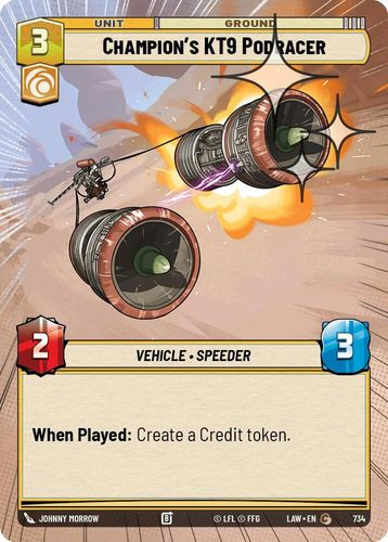[07-LAW-EN-0734](C) Champion's KT9 Podracer (Hyperspace) (Foil)