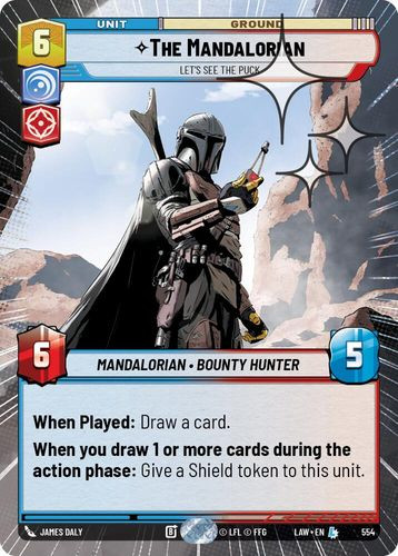 [07-LAW-EN-0554](L) The Mandalorian - Let's See The Puck (Hyperspace) (Foil)