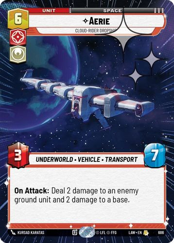 [07-LAW-EN-0686](R) Aerie - Cloud-Rider Dropship (Hyperspace) (Foil)