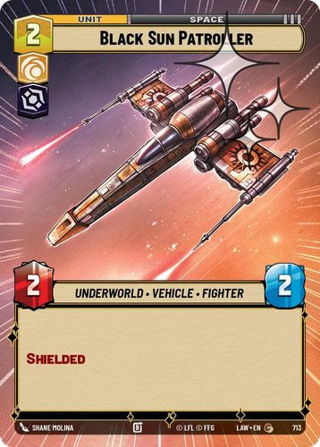 [07-LAW-EN-0713](C) Black Sun Patroller (Hyperspace) (Foil)