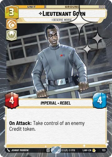 [07-LAW-EN-0723](R) Lieutenant Gorn - I Deserve Worse (Hyperspace) (Foil)