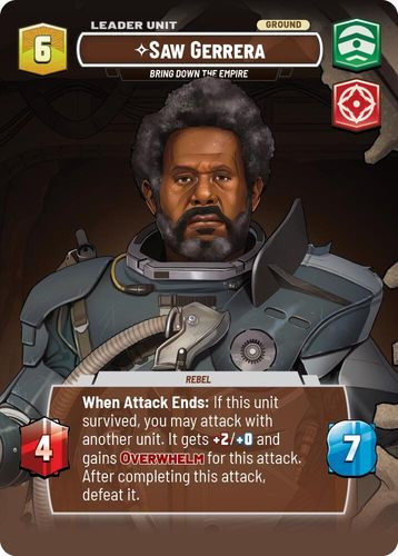 [07-LAW-EN-0767](R) Saw Gerrera - Bring Down the Empire (Showcase) (Foil)