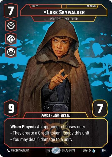 [07-LAW-EN-0806](L) Luke Skywalker - Profit or Be Destroyed (Prestige)