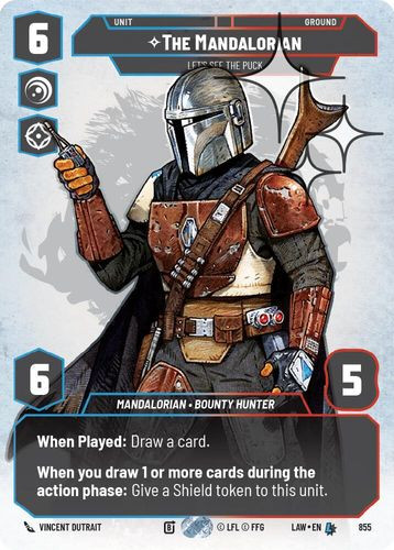 [07-LAW-EN-0855](L) The Mandalorian - Let's See The Puck (Prestige) (Foil)