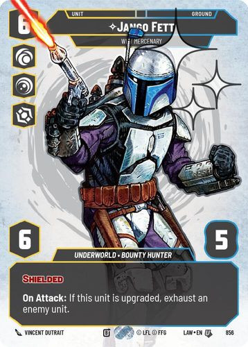 [07-LAW-EN-0856](U) Jango Fett - Wily Mercenary (Prestige) (Foil)