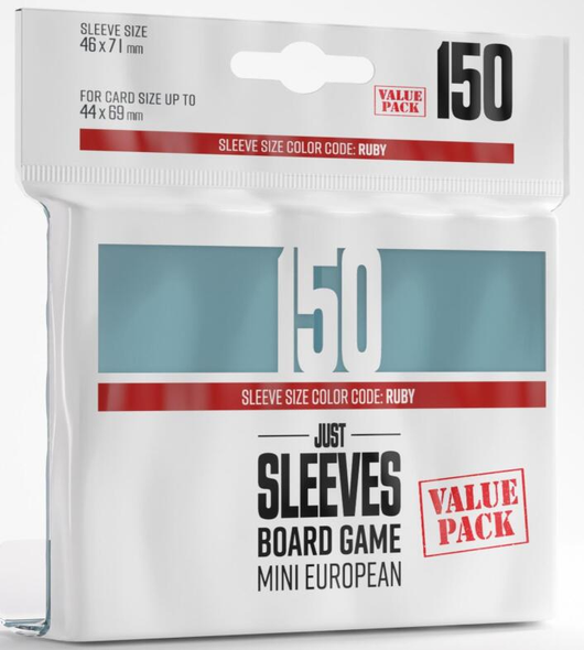 Gamegenic Just Sleeves - Size Code RUBY Mini European-Sized (46 x 71mm) (150Pk)