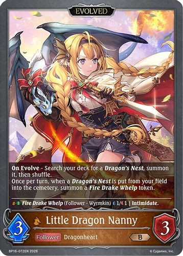 [BP16-072EN](B) Little Dragon Nanny (Evolved)