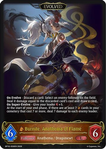 [BP16-059EN](L) Burnite, Anathema of Flame (Evolved)
