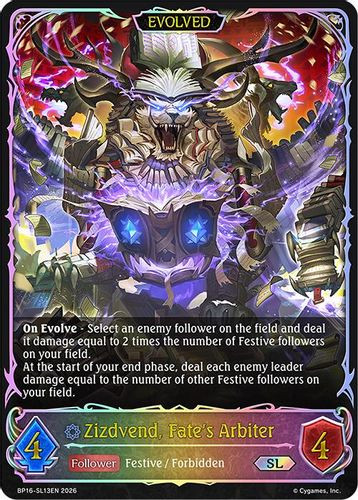 [BP16-SL13EN](SL) Zizdvend, Fate's Arbiter (Evolved) (Super Legendary)